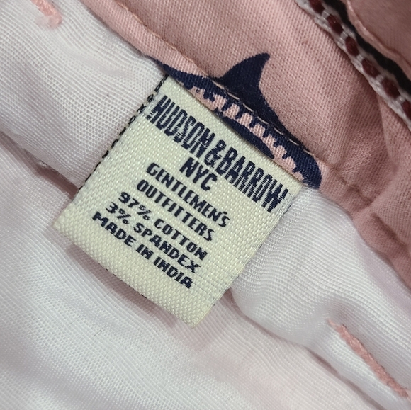 Hudson & Barrow Stretch Cotton Sailfish Print Chino Shorts Sz 34 - Picture 5 of 9